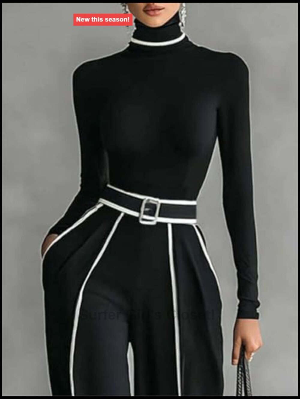2 Piece Tracksuit Set Bodycon Crop Top Wide Leg Pants Clubwear Outfit - Picture 4 of 6